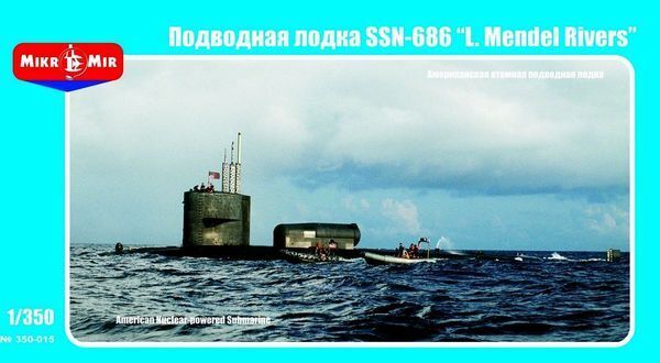 MikroMir 1/350 L.Mendel Rivers US nuclear submar Plastic Model Kit