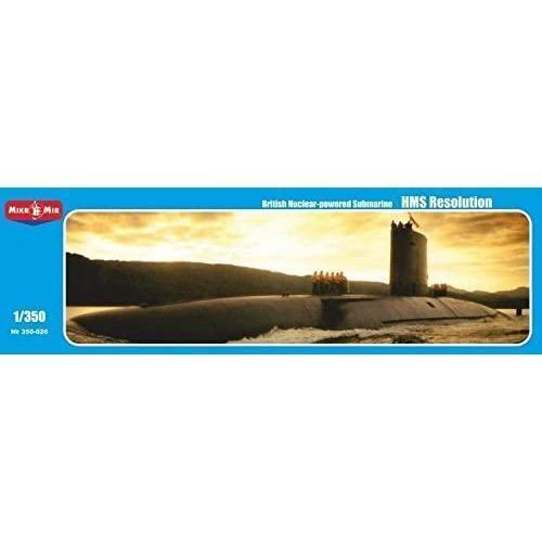 MikroMir 1/350 HMS Resolution - British nuclear powered submarine Plastic Model Kit