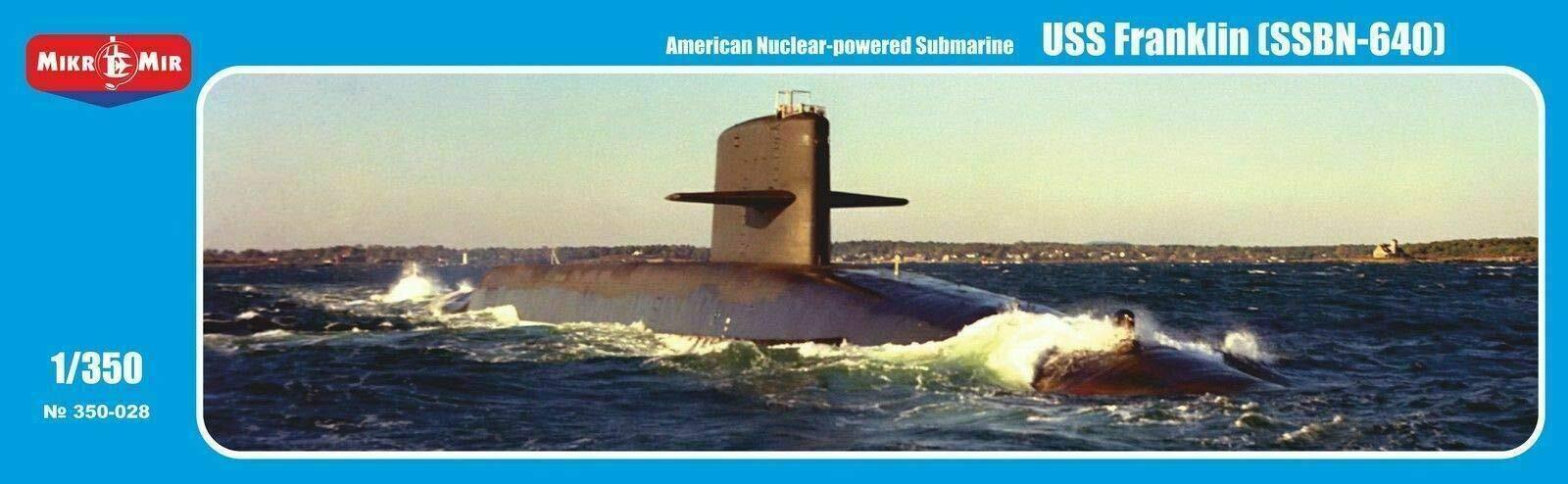 Mikromir 1/350 SSBN Franklin class submarine Plastic Model Kit