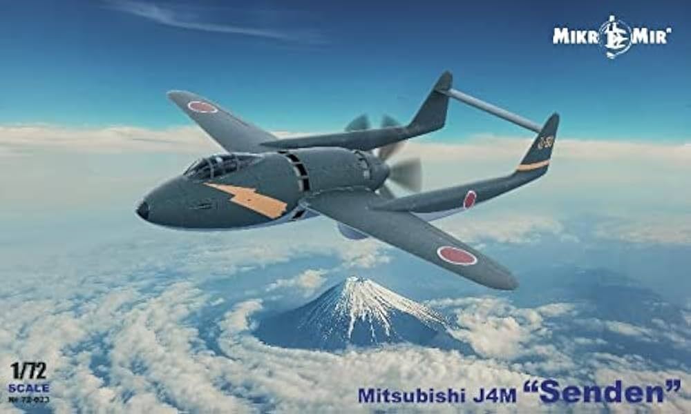 MikroMir 1/72 Mitsubishi J4M Senden w/Sakae Plastic Model Kit