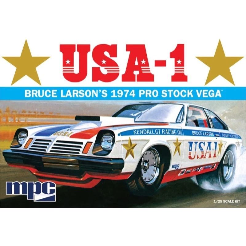 MPC 1/25 Bruce Larson USA/1 Pro Stock Vega Plastic Model Kit