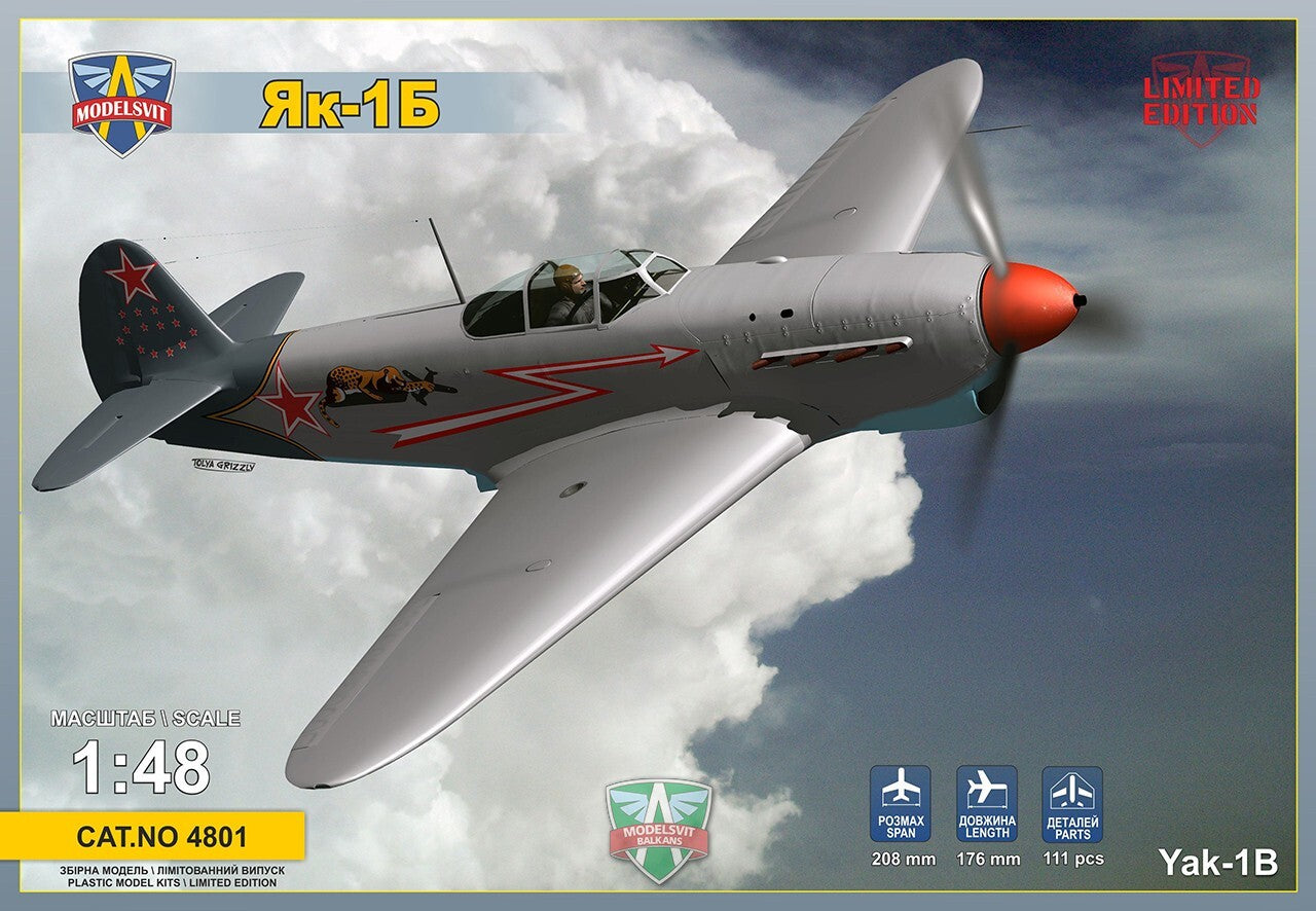 ModelSvit 1/48 Yak-1B Soviet fighter Plastic Model Kit