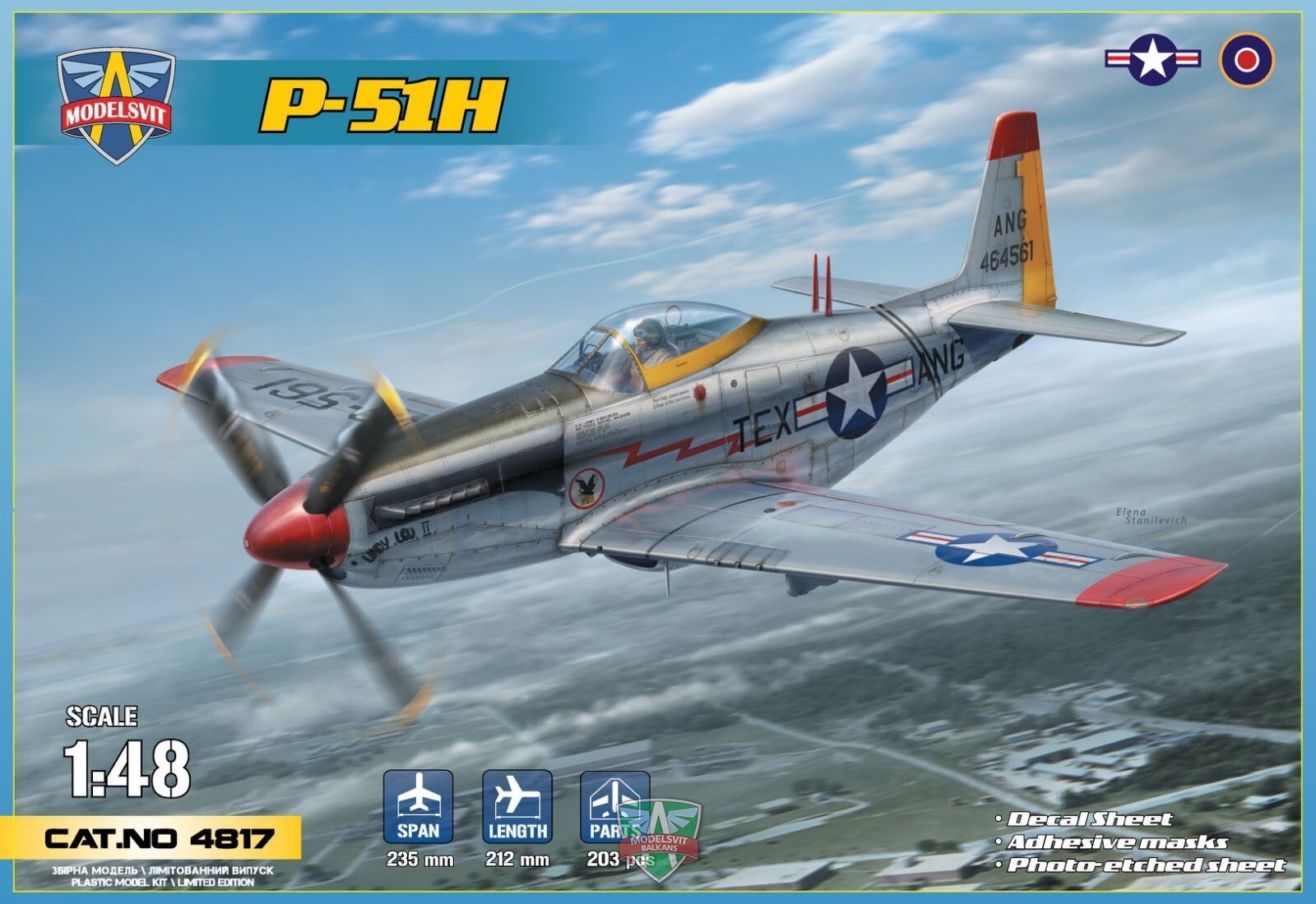 ModelSvit 1/48 P-51H Mustang Plastic Model Kit