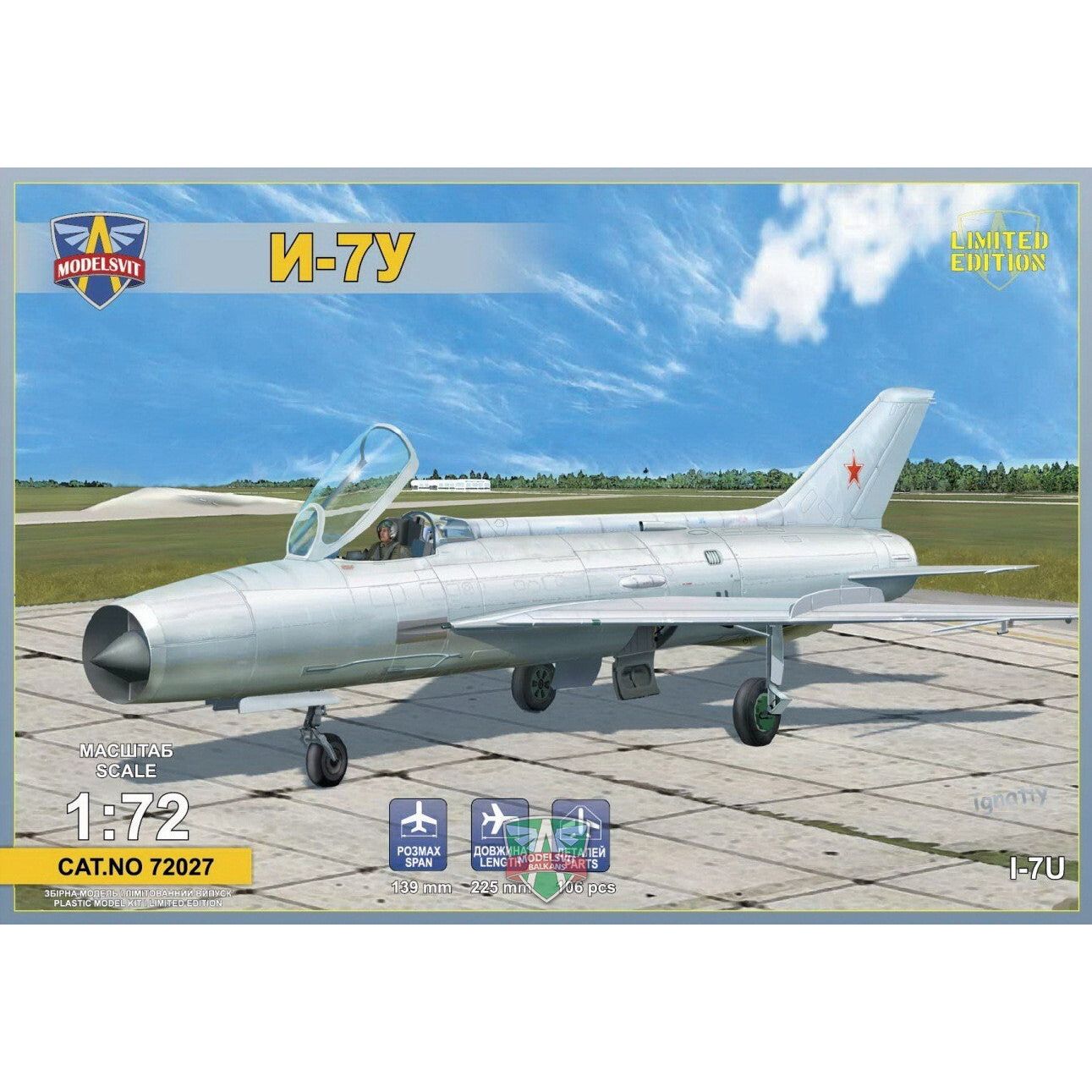 ModelSvit 1/72 I-7U Supersonic interceptor prototype Plastic Model Kit