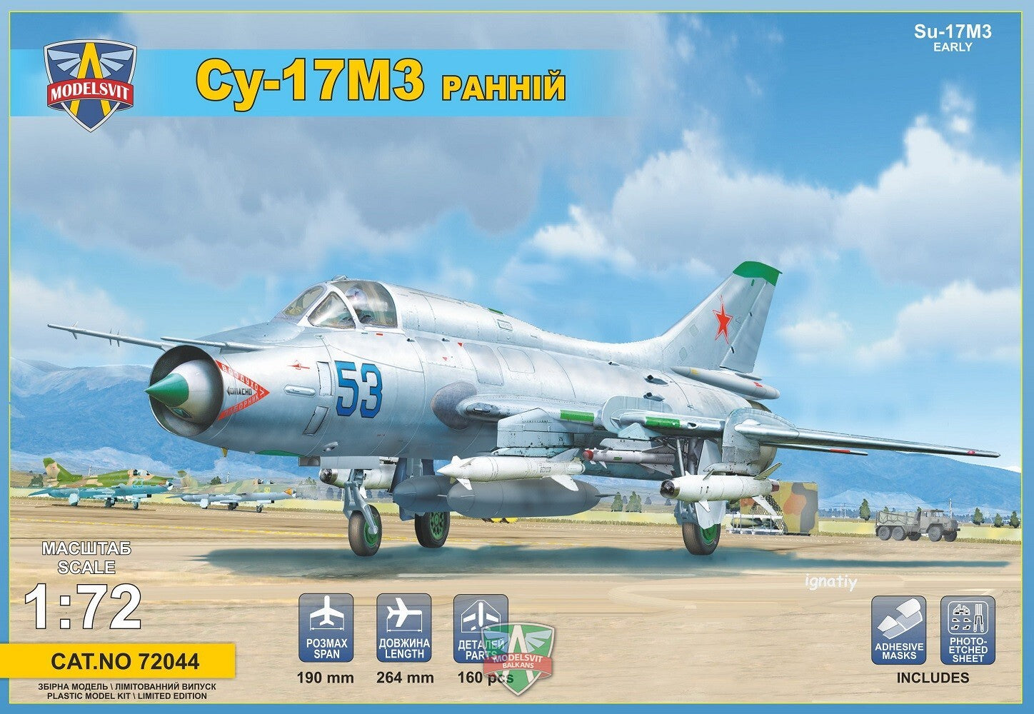 ModelSvit 1/72 Su-17M3 "Early prod." advanced fighter Plastic Model Kit