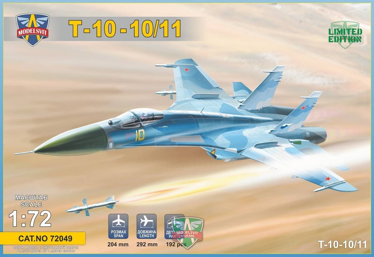 ModelSvit 1/72 T-10-10/11 Advanced Frontline Fighter prototype Plastic Model Kit