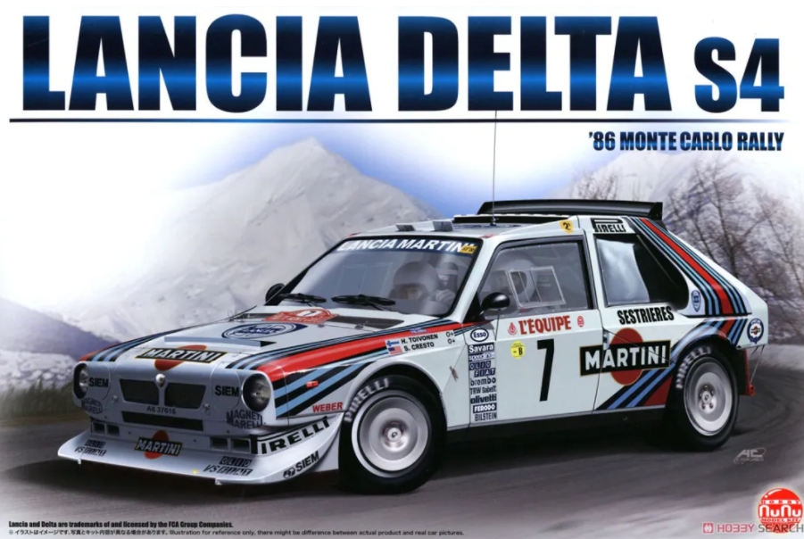 NuNu 1/24 Lancia Delta S4 Martini Montecarlo rally 1986 Plastic Model Kit [24030]