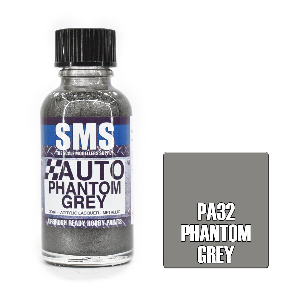 SMS Auto Colour Phantom Gray Acrylic Lacquer Metallic 30ml