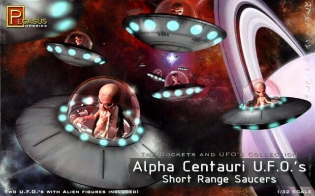 Pegasus 1/32 Alpha Centauri U.F.O.'s (2) Plastic Model Kit [9102]