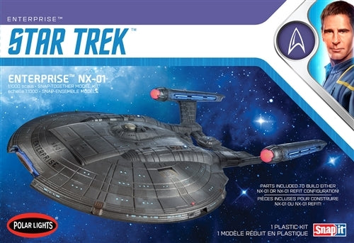 Polar Lights 1/1000 Star Trek NX-01 Enterprise (Snap) 2T Plastic Model Kit