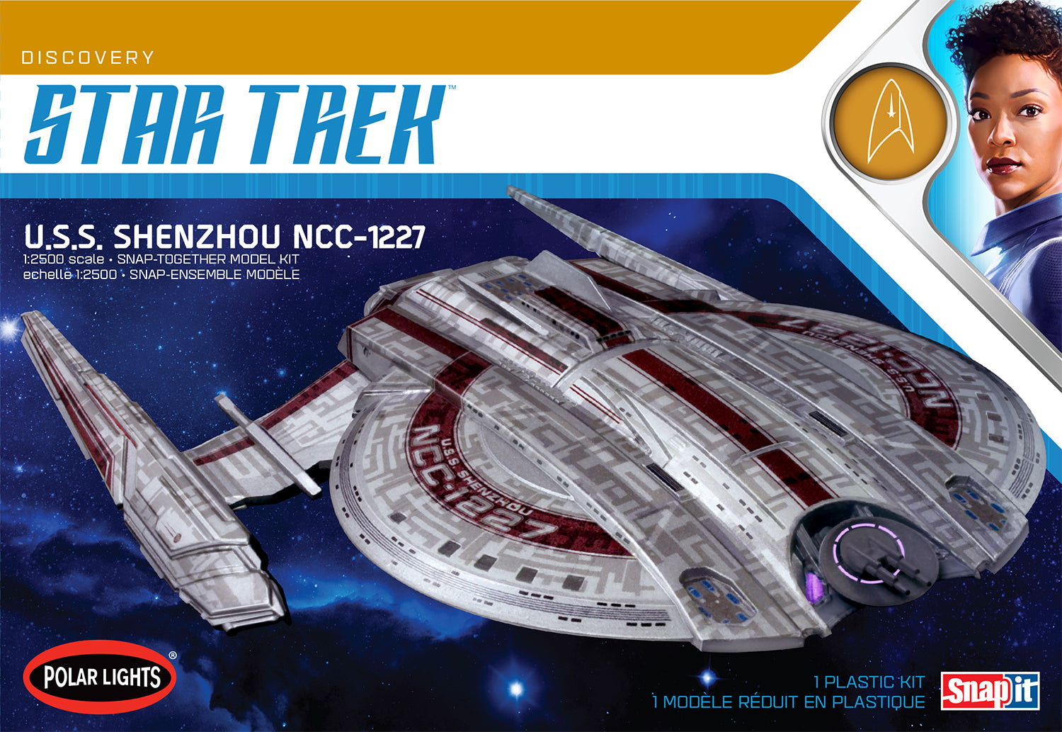 Polar Lights 1/2500 Star Trek USS Shenzhou (Snap) 2T  Plastic Model Kit