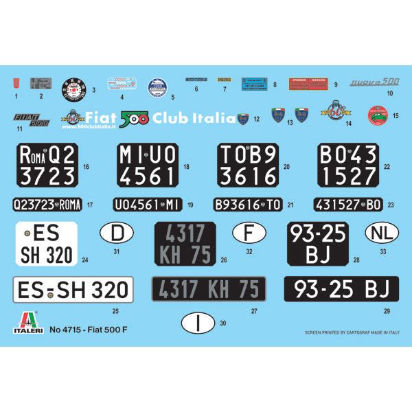 ITALERI 1/12 Fiat 500 F Upgraded Edition