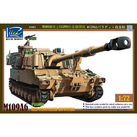 Riich Models 1/72 U.S. M109A6 Paladin Self-Propelled Howitzer Plastic Model Kit