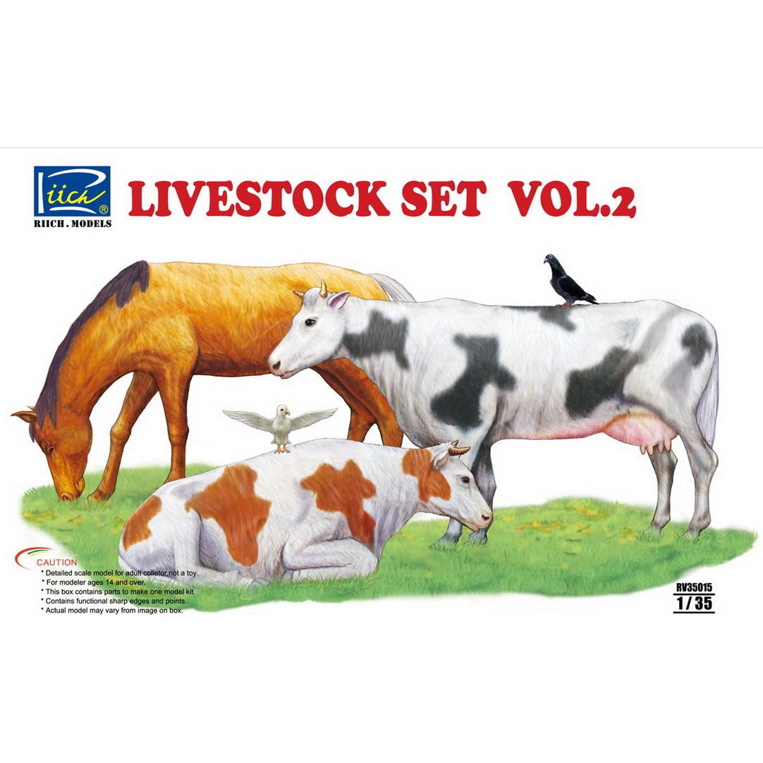 Riich Models 1/35 Livestock Set Vol.2 Plastic Model Kit