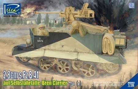 Riich Models 1/35 German 2.8cm s.Pz.B.41 auf Selbsfahrlafette Bren Carrier 731(e) Model Kit