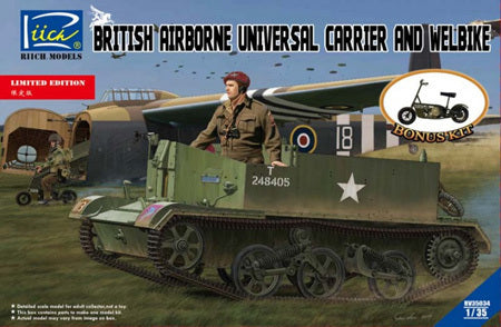 Riich Models 1/35 British Airborne Universal Carrier Mk.III & Welbike Mk2 Plastic Model Kit