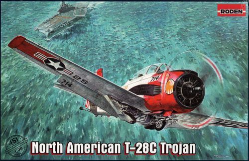 Roden 1/48 North American T-28C Trojan Plastic Model Kit