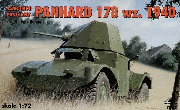 RPM 1/72 Armored car AMD Panhard 178 wz.1940 w/turret Renault Plastic Model Kit