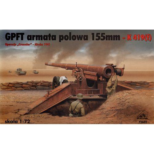 RPM 1/72 GPFT Field gun 155mm-K419(f) Africa 1941 Plastic Model Kit