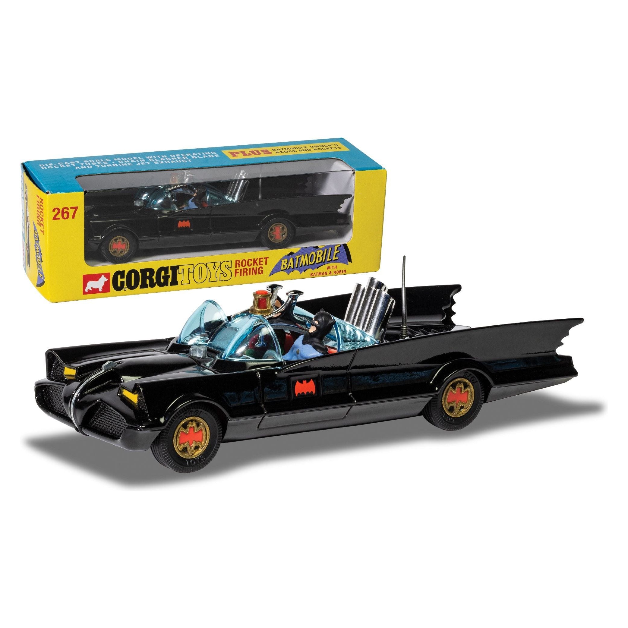 CORGI 1/46 Batmobile with Batman and Robin