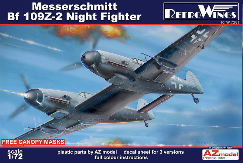 RetroWings 1/72 Messerschmitt Bf 109Z-2 Night Fighter Plastic Model Kit