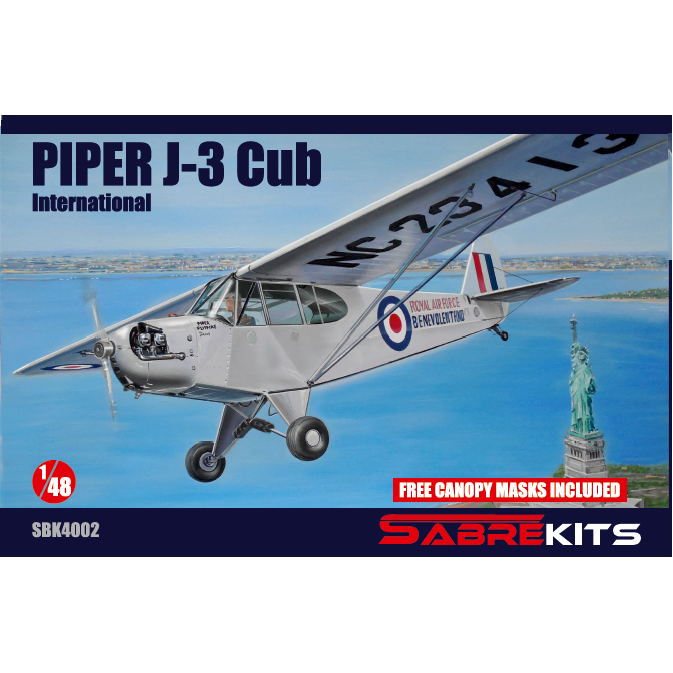 SabreKits 1/48 Piper J-3 Cub "Internationa"l Plastic Model Kit