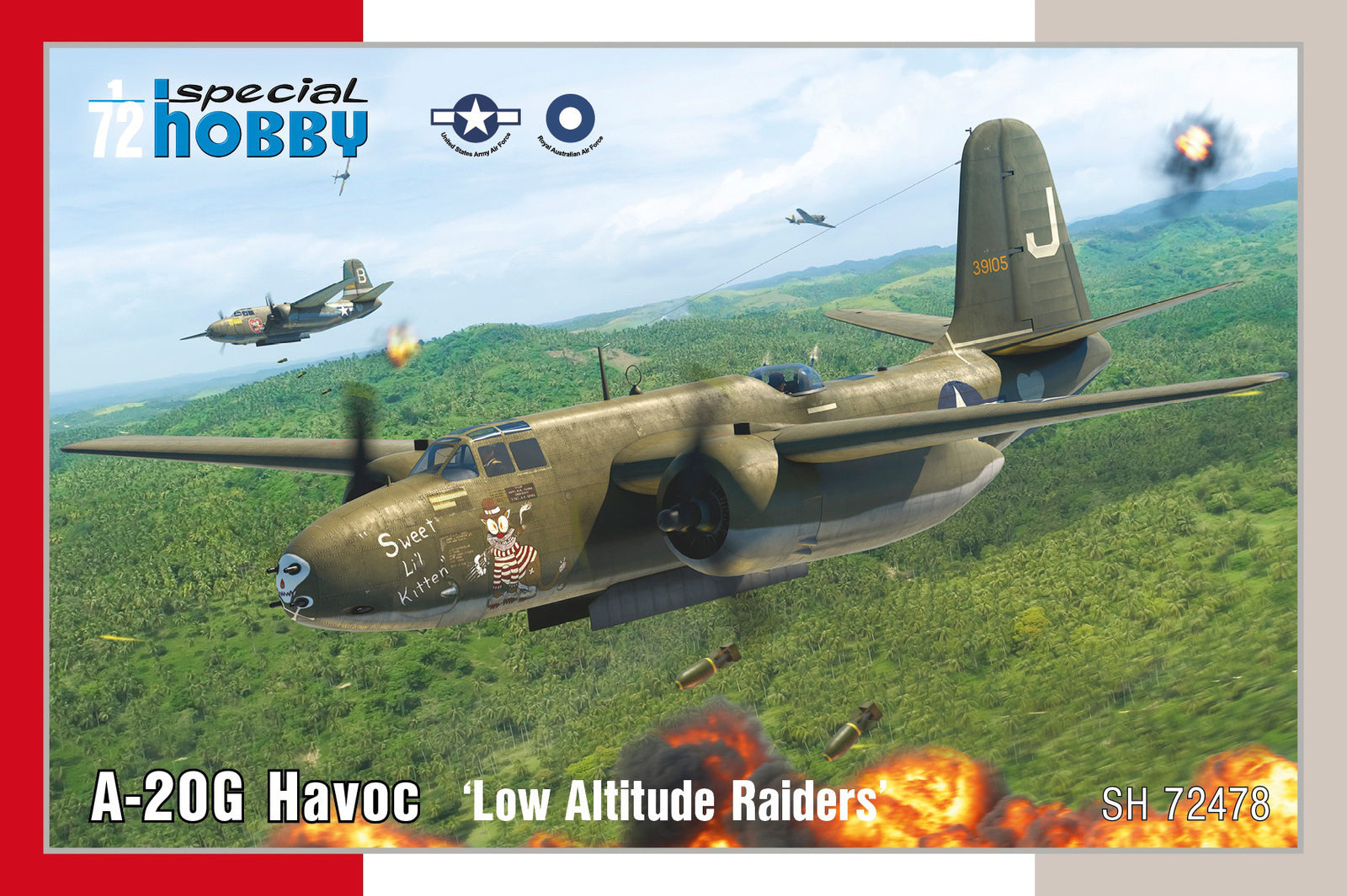 Special Hobby 1/72 A-20G Havoc â€˜Low Altitude Raidersâ€™ Plastic Model Kit *Aus Decals*