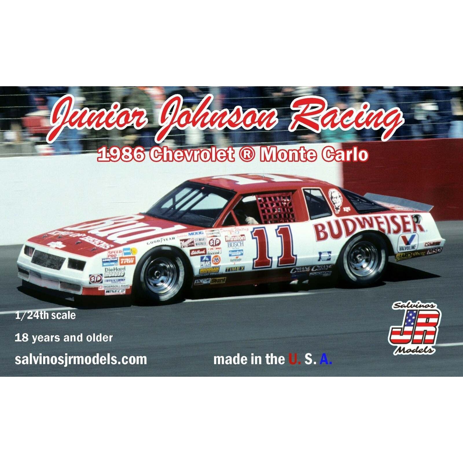 SALVINOS JR JJMC1986B 1/24 Junior Johnson 1986 Chevrolet Monte Carlo driven by Darrell Waltrip