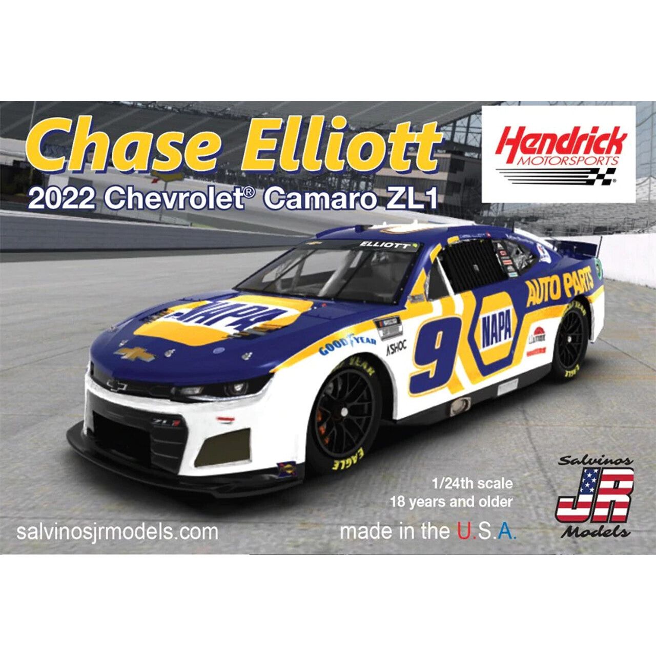 SALVINOS JR 1/24 Hendrick Motorsports Chase Elliot 2022 Camaro Plastic Model Kit