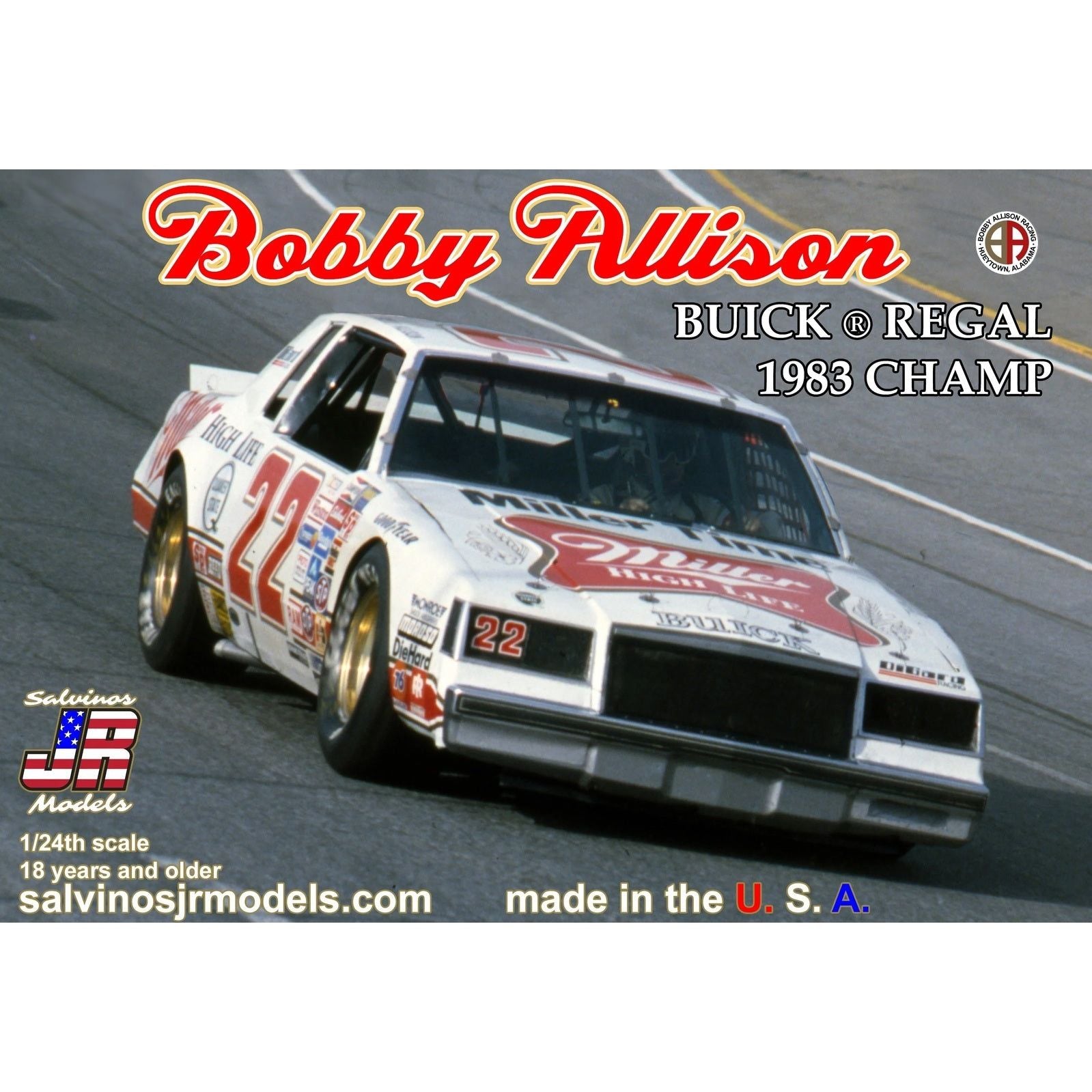 SALVINOS JR 1/25 Bobby Allison 1983 Buick Regal Champion Plastic Model Kit