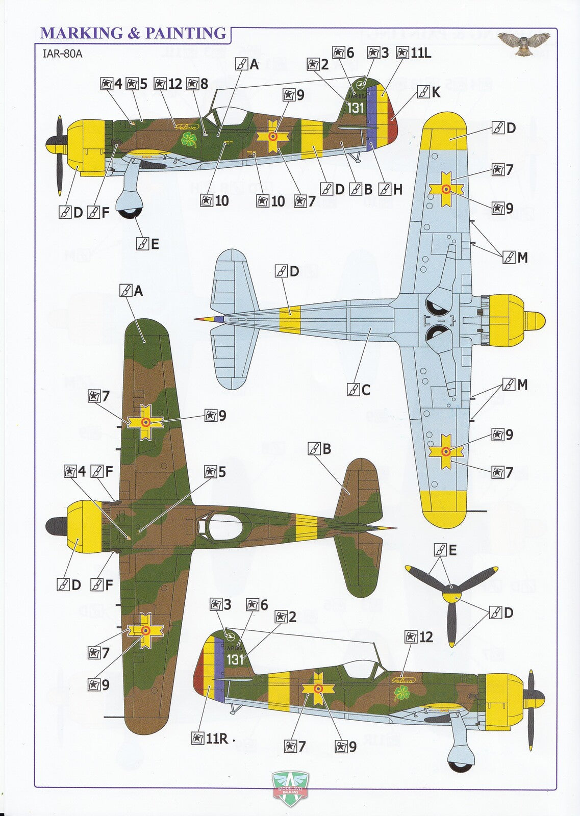 Sova-M 1/72 IAR-80A (no.109,131) Plastic Model Kit