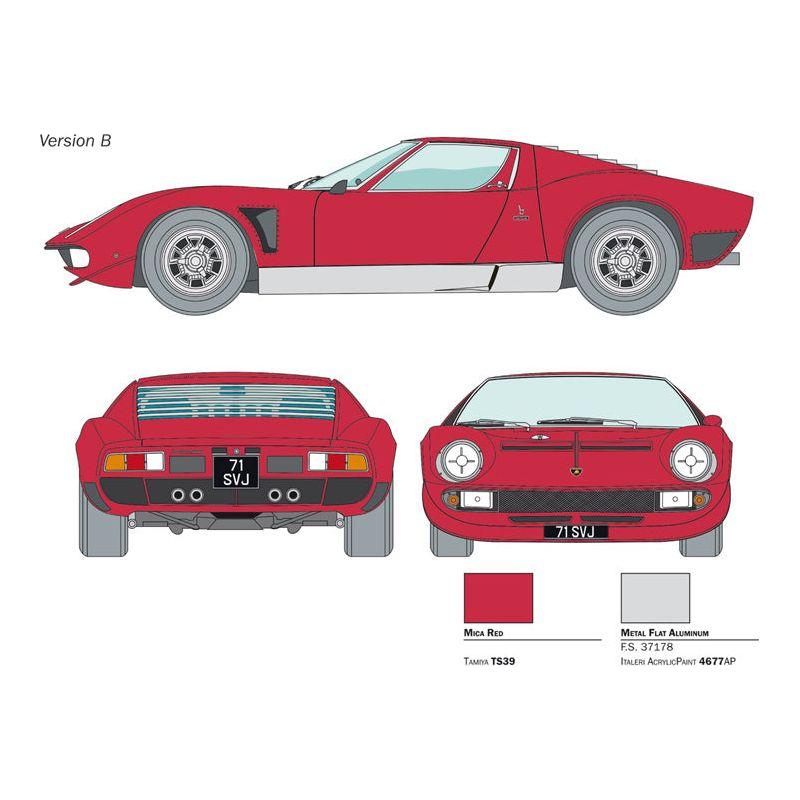 ITALERI 1/24 Lamborghini Miura Jota SVJ