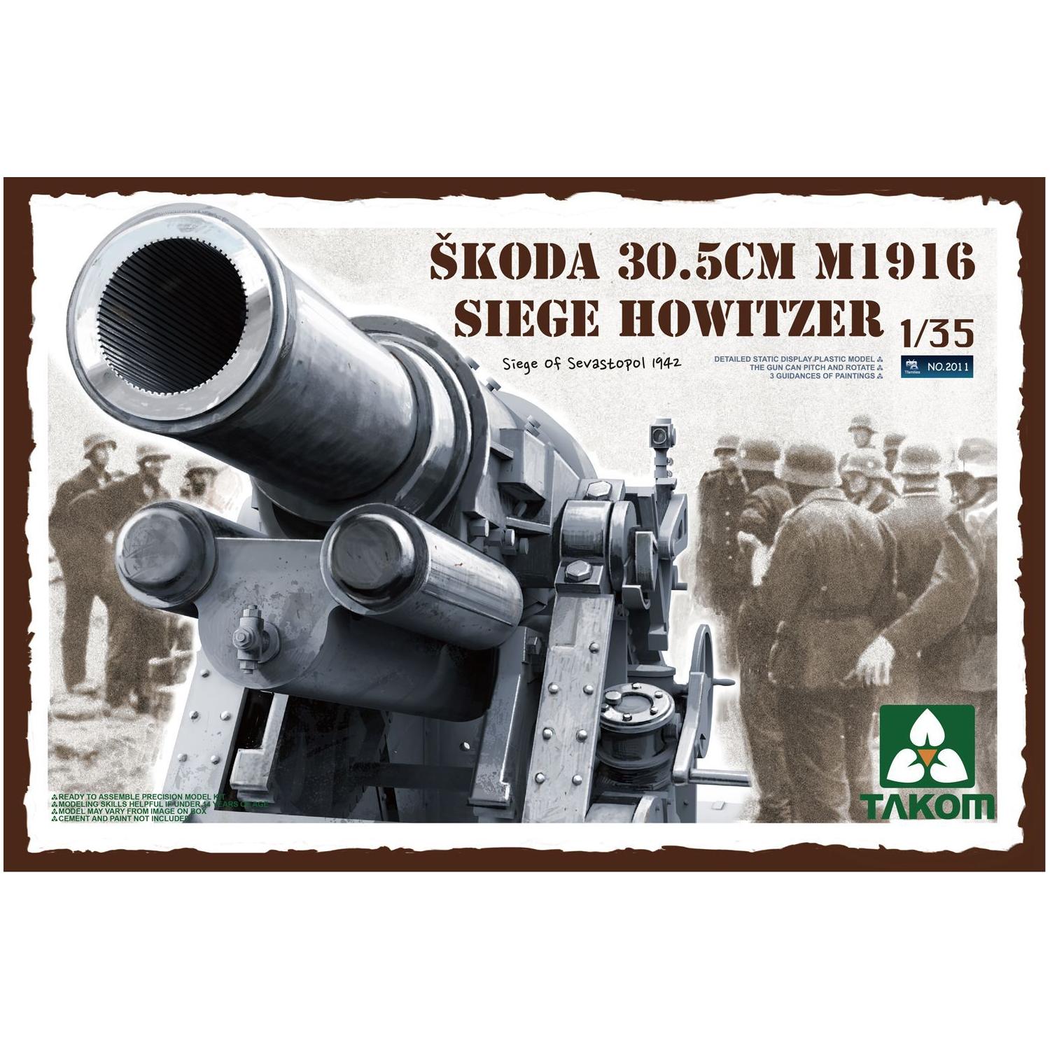 Takom 1/35 Skoda 30.5cm M1916 Siege Howitzer Plastic Model Kit [2011]