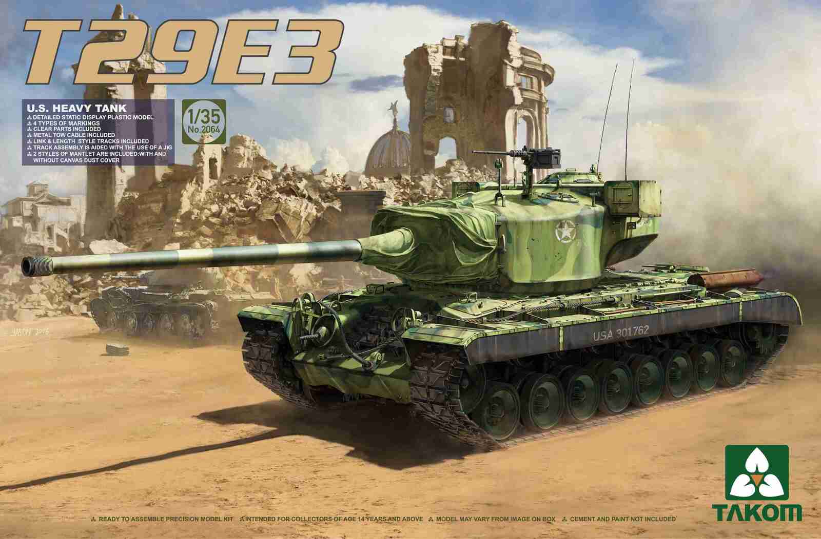 Takom 1/35 U.S. Heavy Tank T29E3 Plastic Model Kit