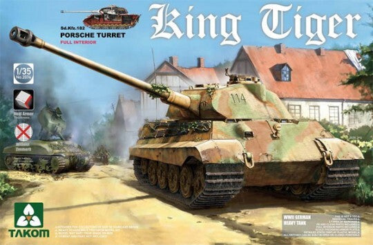 Takom 1/35 King Tiger Porsche Turret w/interior, without Zimmerit Plastic Model Kit