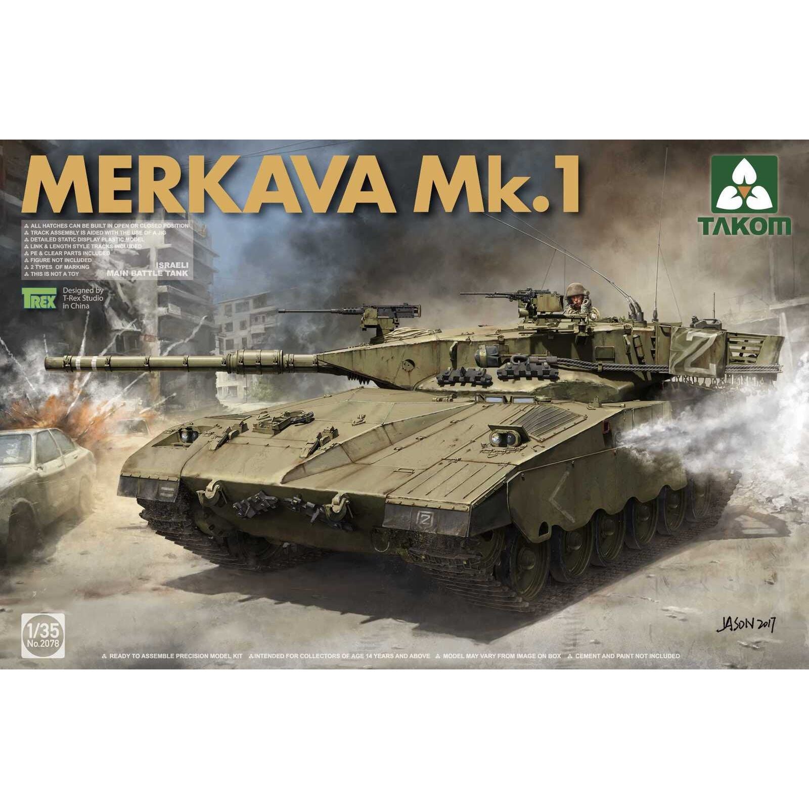 Takom 1/35 Israeli Main Battle Tank Merkava 1 Plastic Model Kit