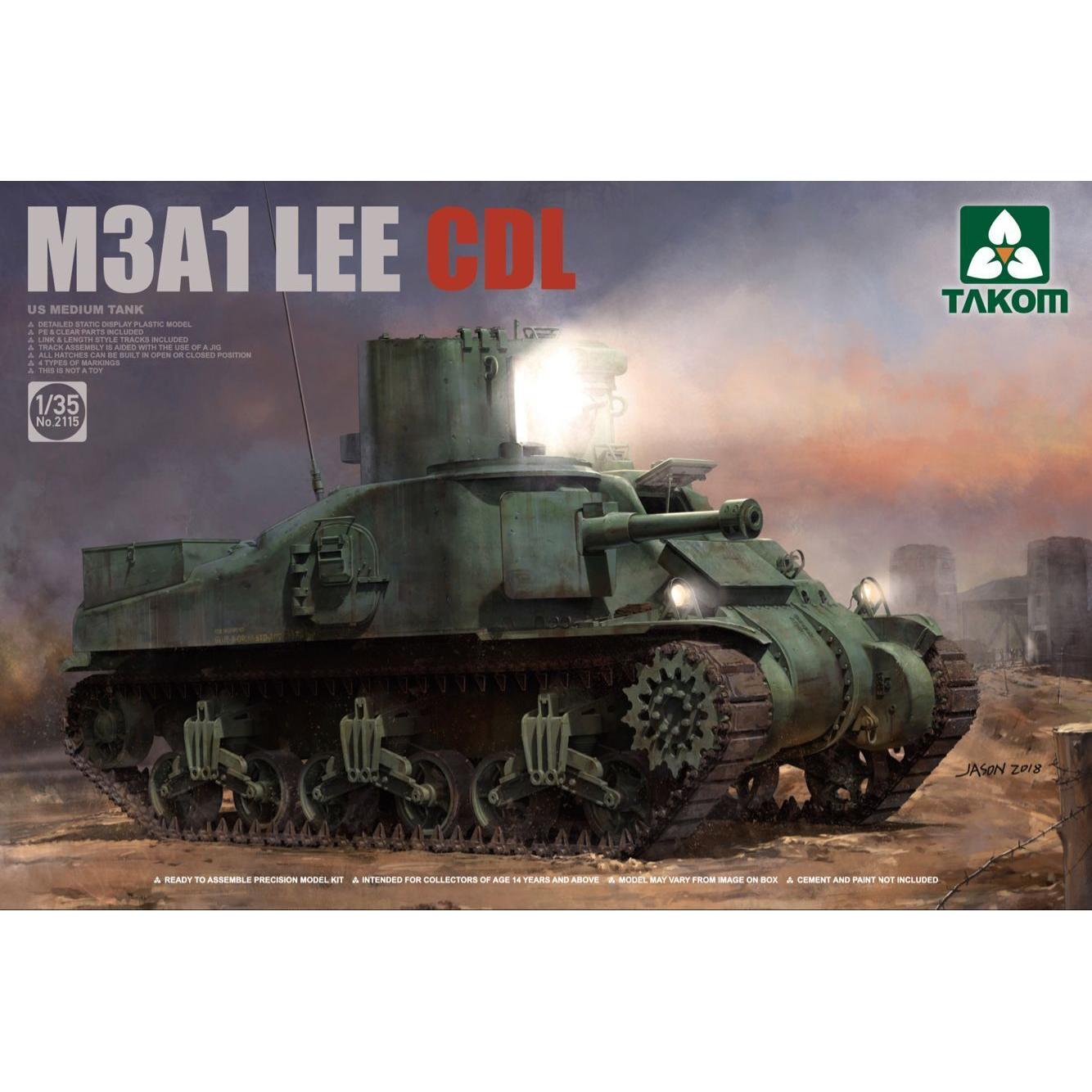 Takom 1/35 US MEDIUM TANK M3A1 LEE CDL Plastic Model Kit