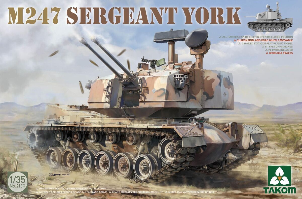 Takom 1/35 M247 Sergeant York Plastic Model Kit [2160]