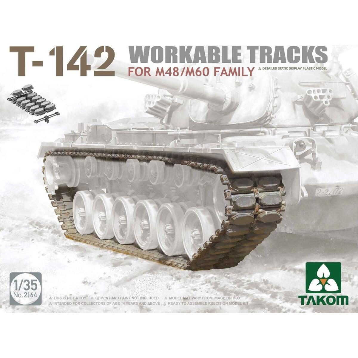 Takom 1/35 T-142 Workable Tracks For M48/M60 Family Plastic Model Kit [2164]