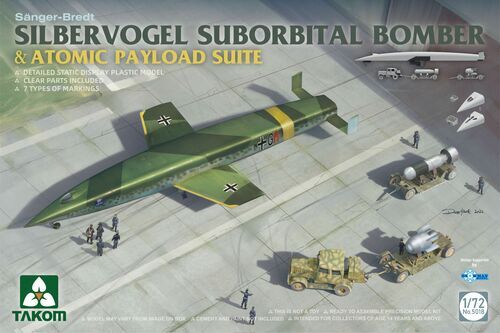 Takom 1/72 Silbervogel Suborbital Bomber & Atomic Payload Suite Plastic Model Kit [5018]