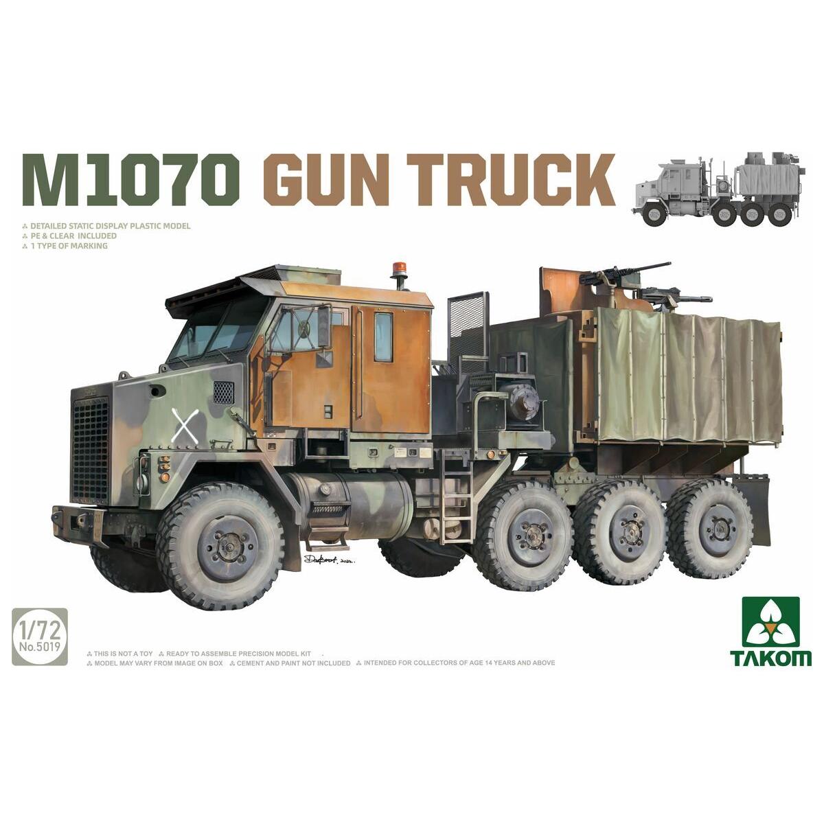 Takom 1/72 M1070 Gun Truck Plastic Model Kit