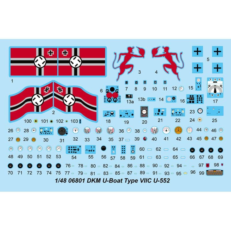 TRUMPETER 06801 1/48 DKM U-Boat Type VIIC U-552