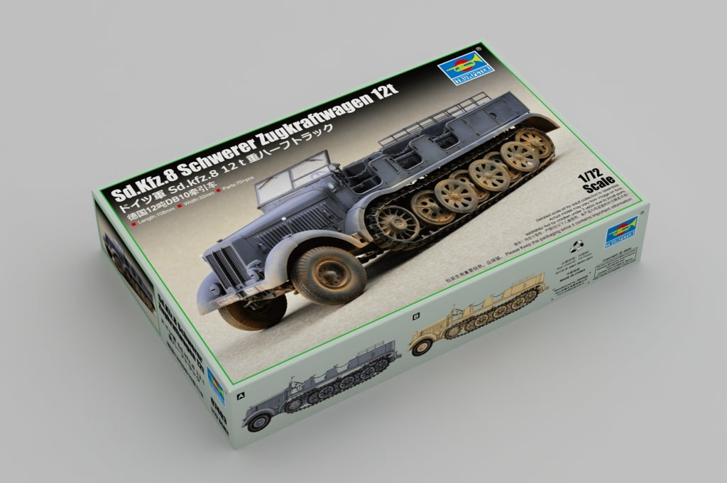 Trumpeter 1/72 Sd.Kfz.8 Schwerer Zugkraftwagen 12t Plastic Model Kit