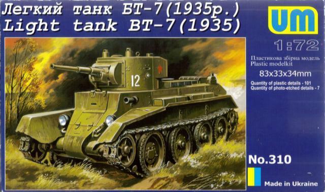 UM-MT 1/72 SOVIET LIGHT TANK BT-7 (model 1935 ) Plastic Model Kit