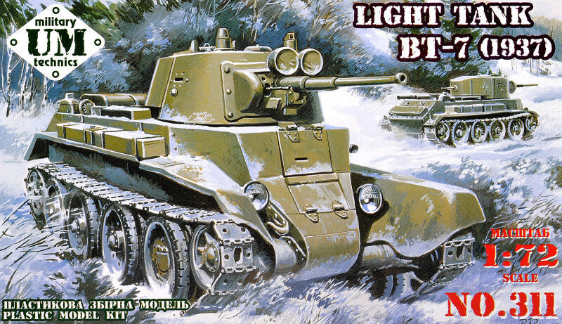 UM-MT 1/72 LIGHT TANK BT-7 (model 1937 ) w/conic turret Plastic Model Kit