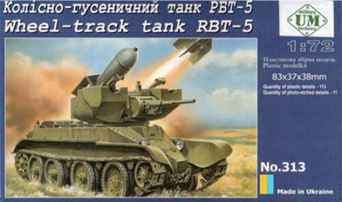 UM-MT 1/72 WHEEL-TRACK TANK RBT-5 Plastic Model Kit