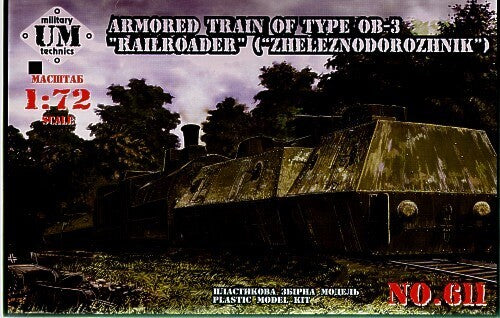 UM-MT 1/72 ARMORED TRAIN No 2, 230 ODBP type OB.-3 Plastic Model Kit