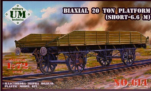 UM-MT 1/72 Biaxial 20 ton platform (short - 6,6 m ) Plastic Model Kit