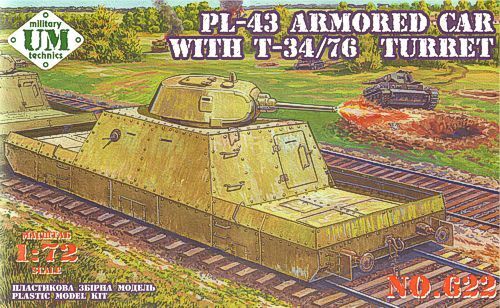 UM-MT 1/72 PL-43 Armored car with T-34/76 turret Plastic Model Kit