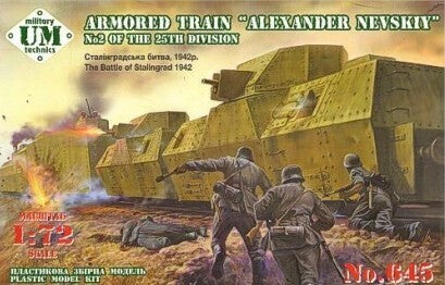 UM-MT 1/72 ARMORED TRAIN "ALEXANDR NEVSKY" Plastic Model Kit